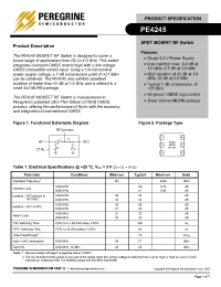 Datasheet PE4245-06MLP3x3-3000C manufacturer Peregrine