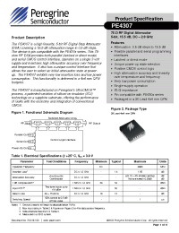 Datasheet PE4307-EK manufacturer Peregrine