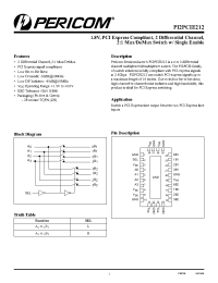Datasheet PI2PCIE212ZHE manufacturer Pericom