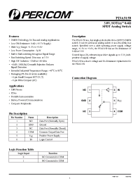 Datasheet PI3A3159TX manufacturer Pericom
