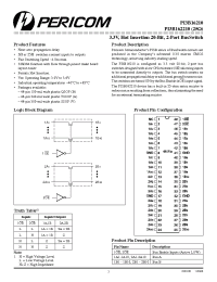 Datasheet PI3B16210 manufacturer Pericom