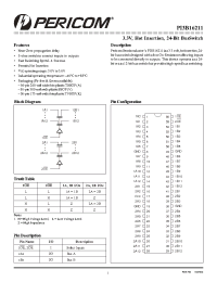 Datasheet PI3B16211K manufacturer Pericom