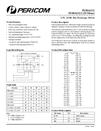 Datasheet PI3B16212 manufacturer Pericom