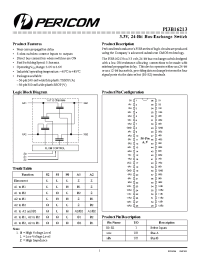 Datasheet PI3B16213A manufacturer Pericom
