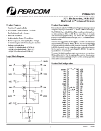 Datasheet PI3B16215A manufacturer Pericom
