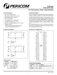 Datasheet PI3B162245 manufacturer Pericom