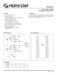Datasheet PI3B16224B manufacturer Pericom