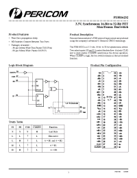 Datasheet PI3B16232A manufacturer Pericom