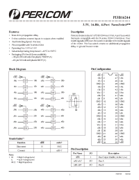 Datasheet PI3B16244 manufacturer Pericom