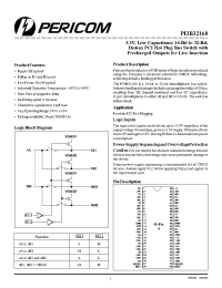 Datasheet PI3B32160A manufacturer Pericom