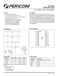 Datasheet PI3B32384 manufacturer Pericom