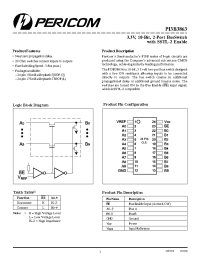 Datasheet PI3B3863L manufacturer Pericom