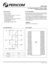 Datasheet PI3C16226 manufacturer Pericom