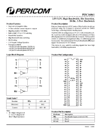 Datasheet PI3C16861A manufacturer Pericom