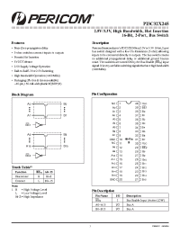 Datasheet PI3C32X245BE manufacturer Pericom