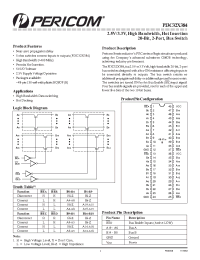 Datasheet PI3C32X384 manufacturer Pericom