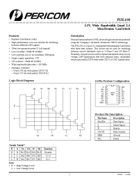 Datasheet PI3L100L manufacturer Pericom