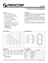 Datasheet PI3V312 manufacturer Pericom