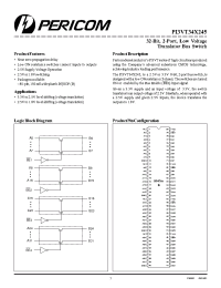 Datasheet PI3VT34X245 manufacturer Pericom