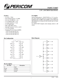 Datasheet PI49FCT32807HE manufacturer Pericom