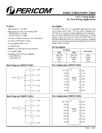 Datasheet PI49FCT3802L manufacturer Pericom