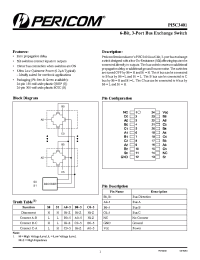 Datasheet PI5C3401 manufacturer Pericom