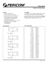 Datasheet PI5C34X245ZA manufacturer Pericom