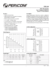 Datasheet PI5L100L manufacturer Pericom