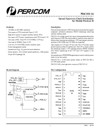Datasheet PI6C102-16BH manufacturer Pericom