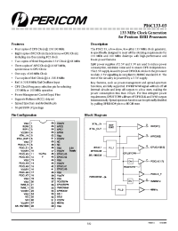 Datasheet PI6C133-03 manufacturer Pericom