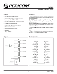 Datasheet PI6C182 manufacturer Pericom