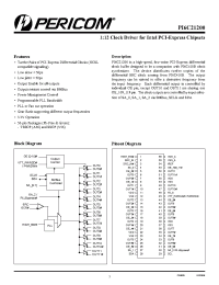 Datasheet PI6C21200VE manufacturer Pericom
