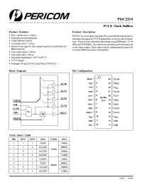 Datasheet PI6C2310 manufacturer Pericom