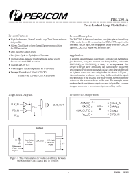 Datasheet PI6C2501AW manufacturer Pericom