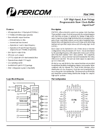 Datasheet PI6C3991 manufacturer Pericom