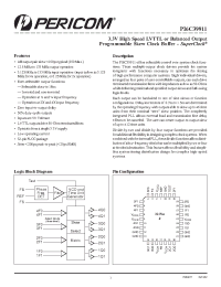 Datasheet PI6C39911 manufacturer Pericom