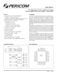 Datasheet PI6C39911A-5J manufacturer Pericom