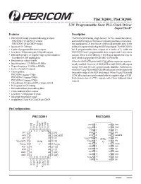 Datasheet PI6C3Q991-5 manufacturer Pericom