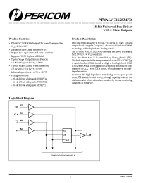Datasheet PI74ALVC162834FD manufacturer Pericom