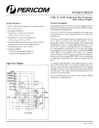 Datasheet PI74ALVCH16270V manufacturer Pericom