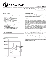 Datasheet PI74ALVCH16271V manufacturer Pericom