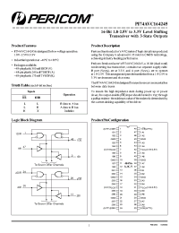 Datasheet PI74AVC164245V manufacturer Pericom