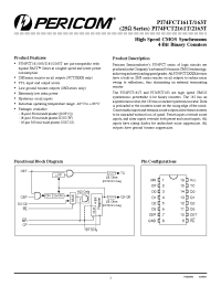 Datasheet PI74FCT161CT manufacturer Pericom