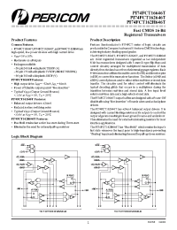 Datasheet PI74FCT162646T manufacturer Pericom