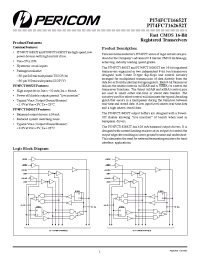 Datasheet PI74FCT162652T manufacturer Pericom