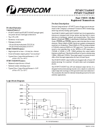 Datasheet PI74FCT16500T manufacturer Pericom