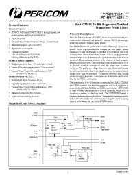 Datasheet PI74FCT16511TA manufacturer Pericom