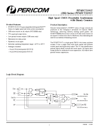 Datasheet PI74FCT191T manufacturer Pericom