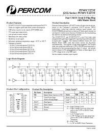 Datasheet PI74FCT273T manufacturer Pericom