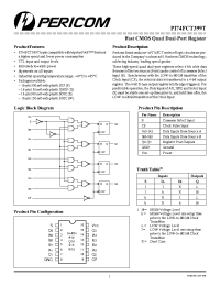 Datasheet PI74FCT399T manufacturer Pericom